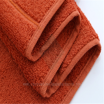 China Bulk Custom orange bath towels Manufacturer